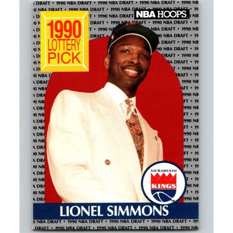 1990-91 Hoops #396 Lionel Simmons NM-MT RC Rookie Sacramento Kings Basketball Card - Basketball Card Single