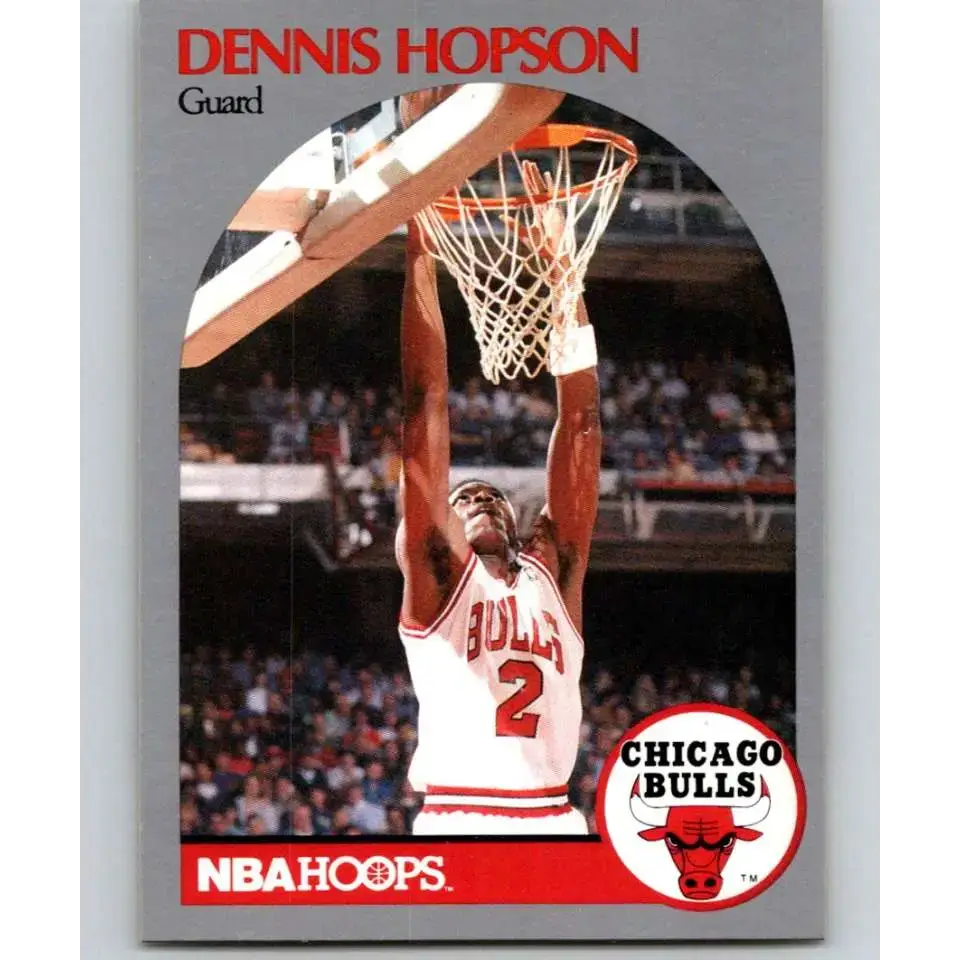 1990-91 Hoops #404 Dennis Hopson NM-MT Chicago Bulls Basketball Card - Basketball Card Single