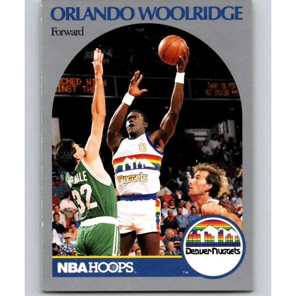 1990-91 Hoops #411 Orlando Woolridge NM-MT Denver Nuggets Basketball Card - Basketball Card Single
