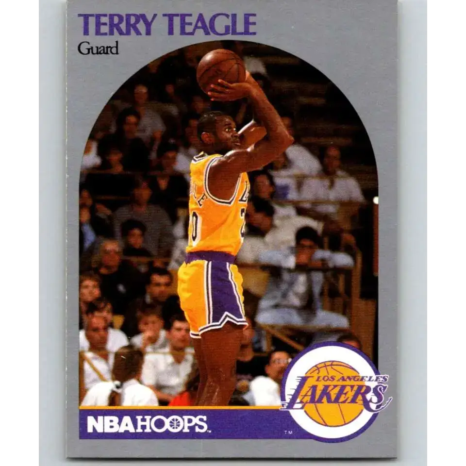 1990-91 Hoops #416 Terry Teagle NM-MT Los Angeles Lakers Basketball Card - Basketball Card Single