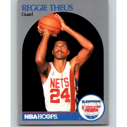 1990-91 Hoops #420 Reggie Theus NM-MT New Jersey Nets Basketball Card - Basketball Card Single