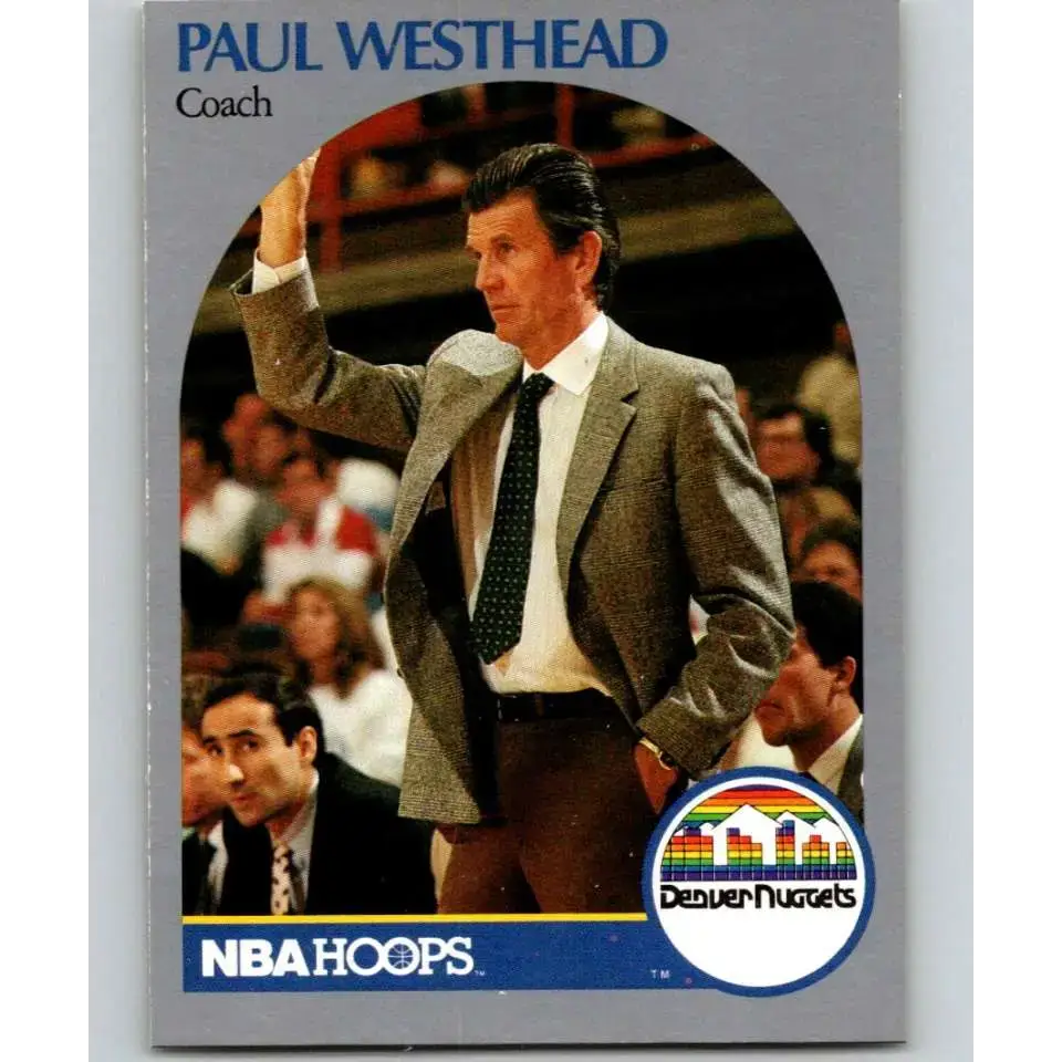 1990-91 Hoops #422 Paul Westhead CO NM-MT Denver Nuggets Basketball Card - Basketball Card Single