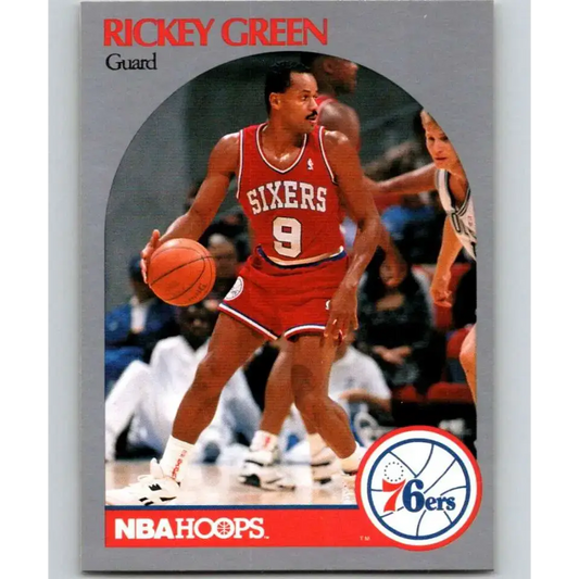 1990-91 Hoops #425 Rickey Green NM-MT Philadelphia 76ers Basketball Card - Basketball Card Single