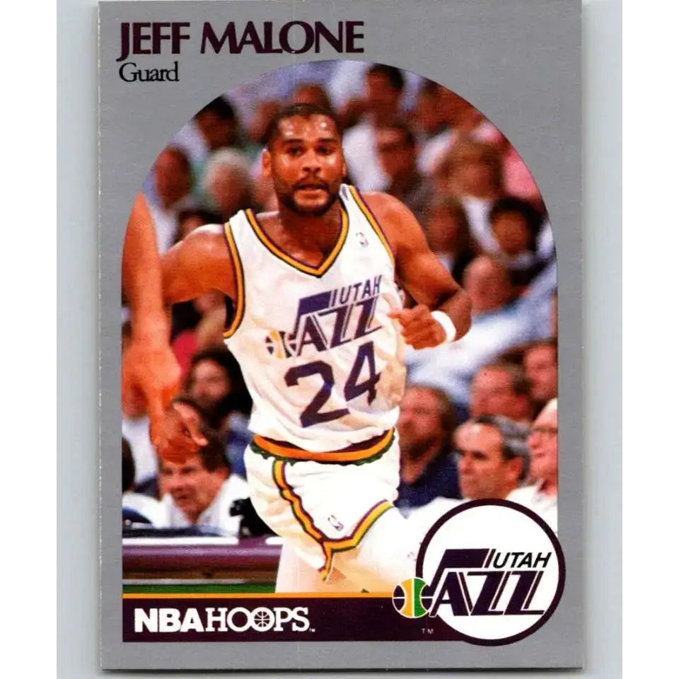 1990-91 Hoops #437 Jeff Malone NM-MT Utah Jazz Basketball Card - Basketball Card Single