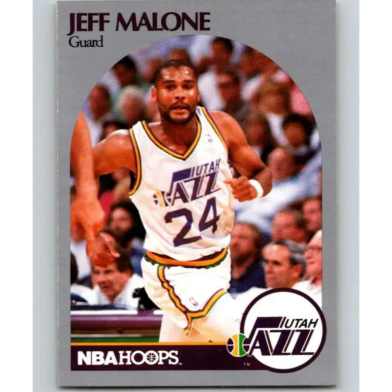 1990-91 Hoops #437 Jeff Malone NM-MT Utah Jazz Basketball Card - Basketball Card Single