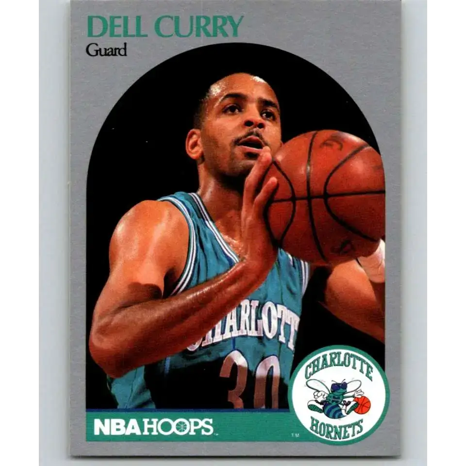 1990-91 Hoops #52 Dell Curry NM-MT Charlotte Hornets Basketball Card - Basketball Card Single
