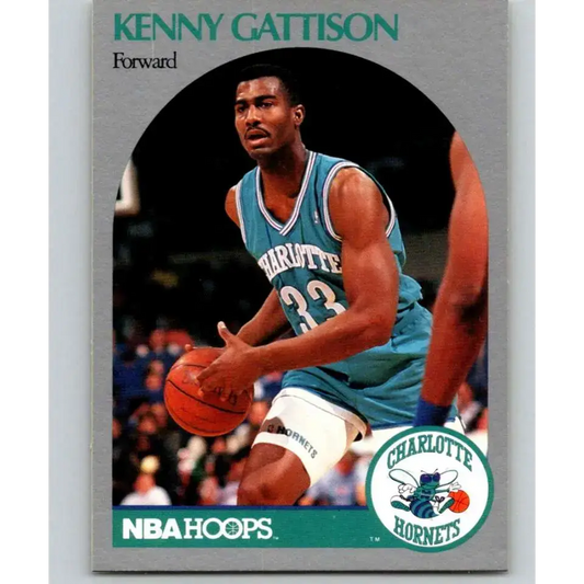 1990-91 Hoops #53 Kenny Gattison NM-MT RC Rookie Charlotte Hornets Basketball Card - Basketball Card Single