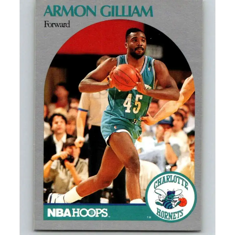 1990-91 Hoops #54 Armon Gilliam NM-MT Charlotte Hornets Basketball Card - Basketball Card Single
