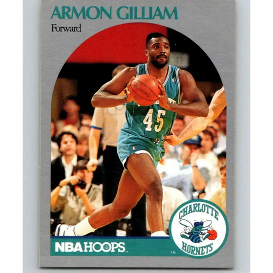 1990-91 Hoops #54 Armon Gilliam NM-MT Charlotte Hornets Basketball Card - Basketball Card Single