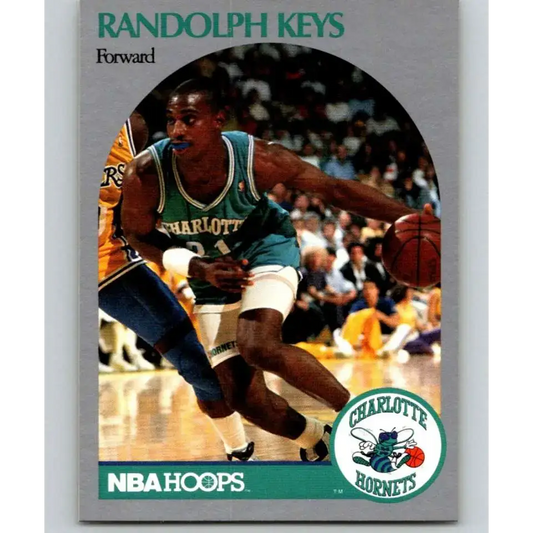 1990-91 Hoops #56 Randolph Keys NM-MT Charlotte Hornets Basketball Card - Basketball Card Single