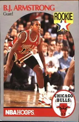 1990-91 Hoops #60 B.J. Armstrong Rookie RC - Basketball Card Single