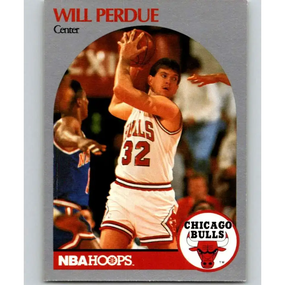 1990-91 Hoops #68 Will Perdue NM-MT Chicago Bulls Basketball Card - Basketball Card Single