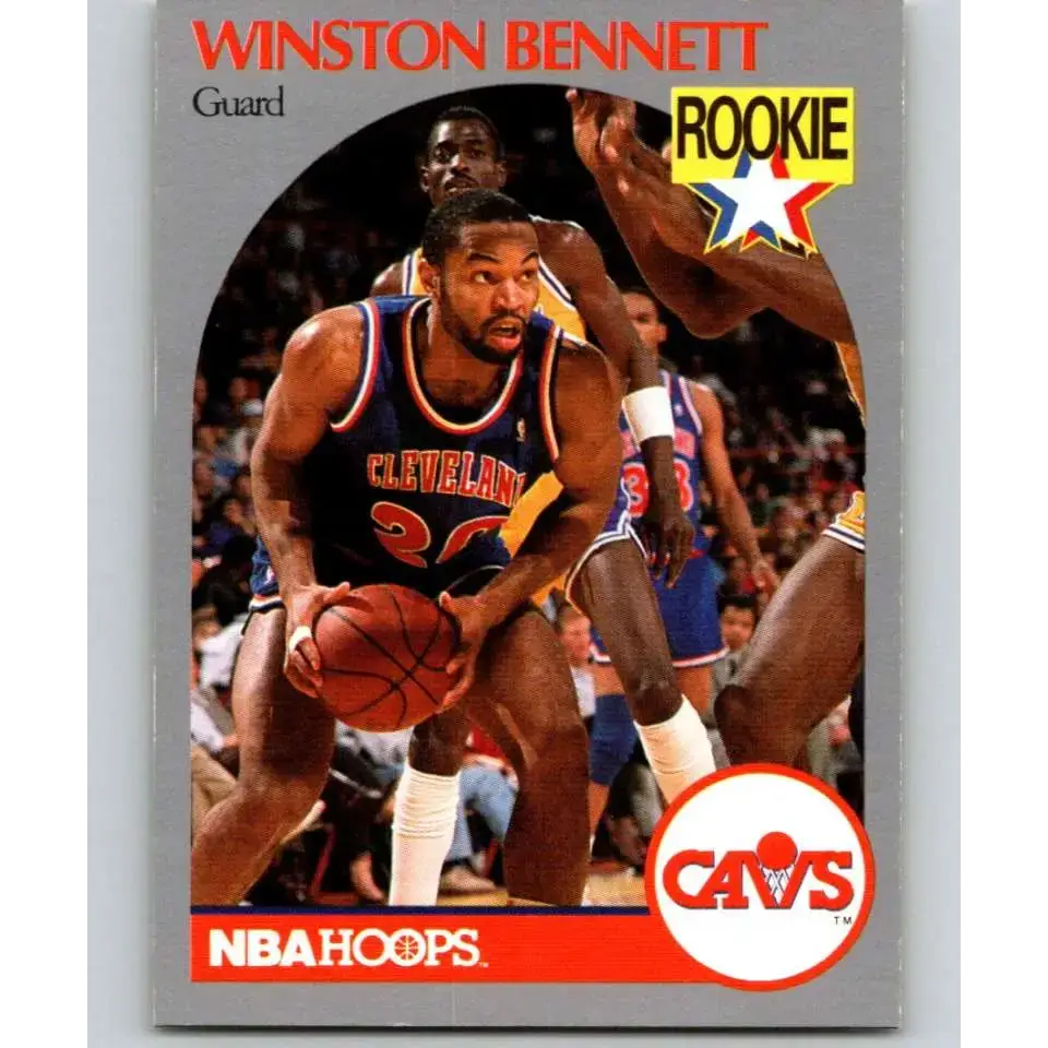 1990-91 Hoops #70 Winston Bennett NM-MT RC Rookie Cleveland Cavaliers Basketball Card - Basketball Card Single