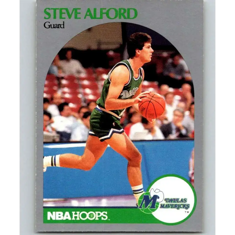1990-91 Hoops #81 Steve Alford NM-MT Dallas Mavericks Basketball Card - Basketball Card Single