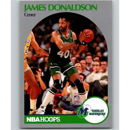 1990-91 Hoops #85 James Donaldson NM-MT Dallas Mavericks Basketball Card - Basketball Card Single