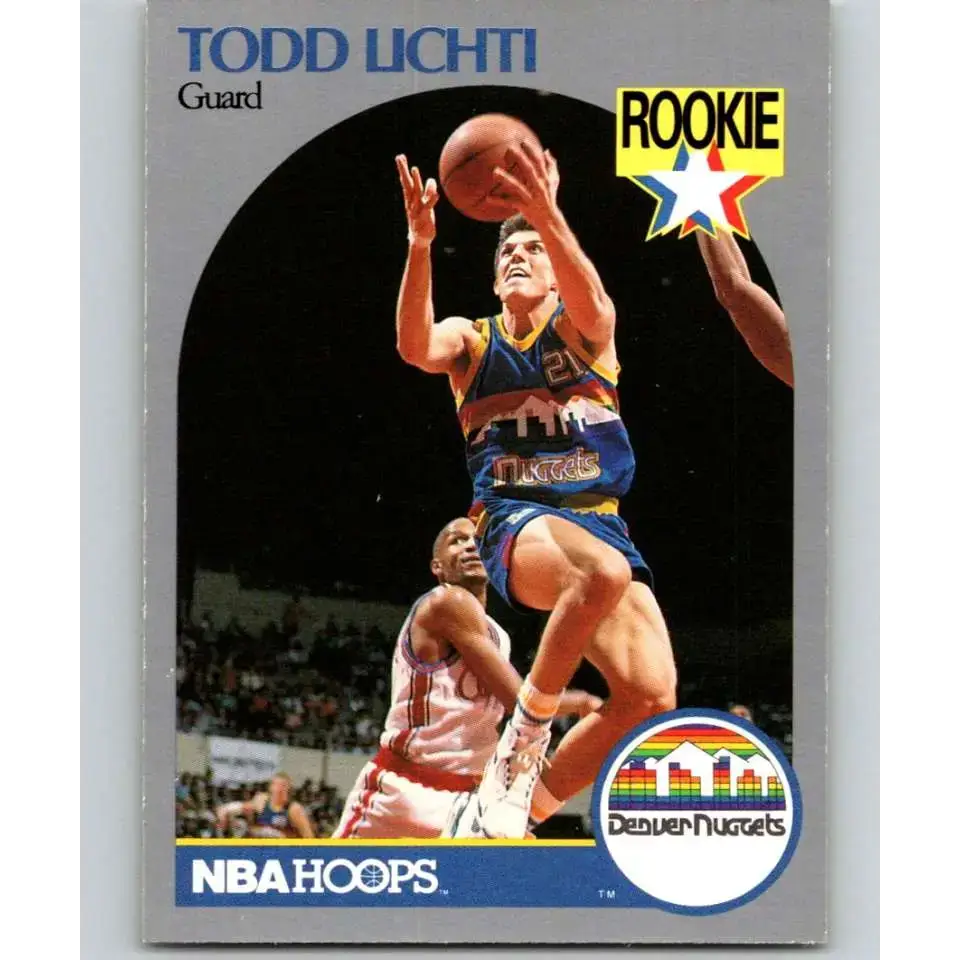 1990-91 Hoops #98 Todd Lichti NM-MT RC Rookie Denver Nuggets Basketball Card - Basketball Card Single