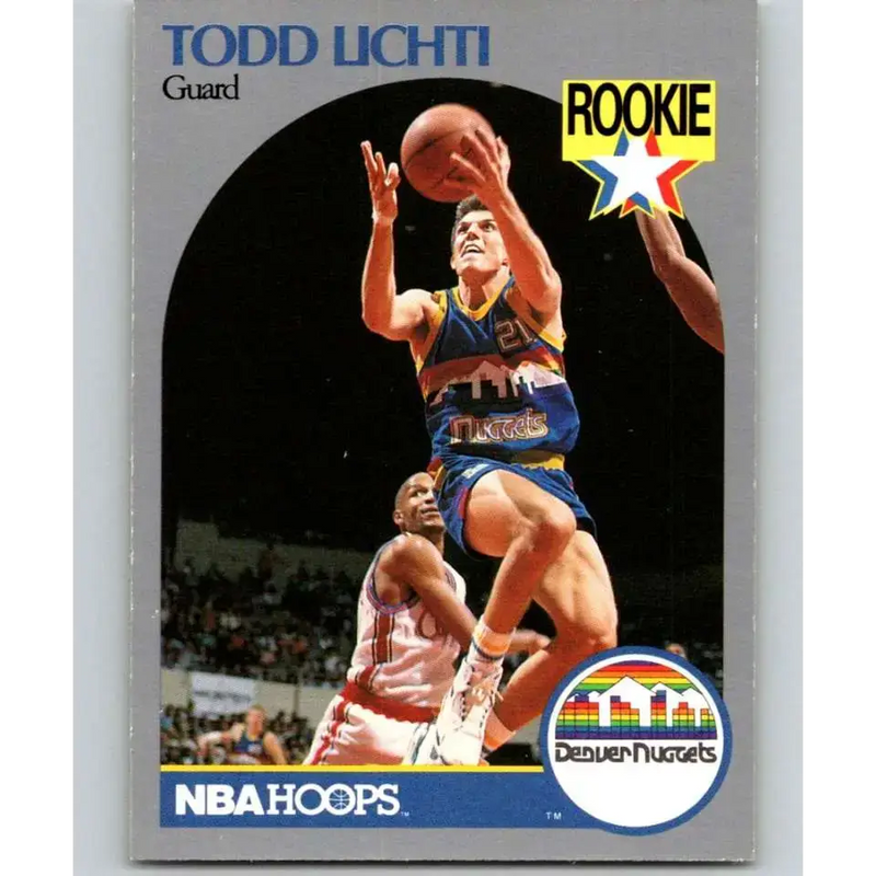 1990-91 Hoops #98 Todd Lichti NM-MT RC Rookie Denver Nuggets Basketball Card - Basketball Card Single