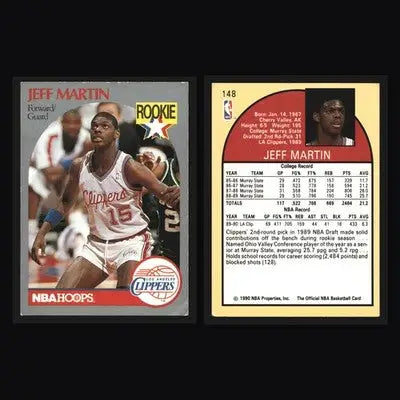 1990-91 NBA Hoops #148 Jeff Martin Los Angeles Clippers RC
