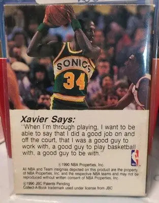 1990-91 NBA Hoops Collect-A-Books Xavier McDaniel - Basketball Card Single