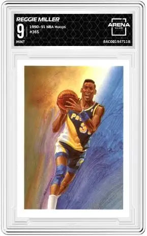 1990-91 NBA Hoops Reggie Miller #365 Basketball Arena Club 9 - Basketball Card Single
