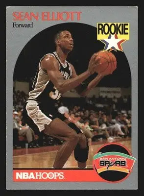 1990-91 NBA Hoops Sean Elliott #267 RC Rookie San Antonio Spurs - Basketball Card Single