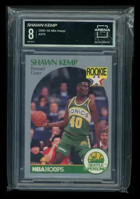 1990-91 NBA Hoops Shawn Kemp #279 Basketball Arena Club 8