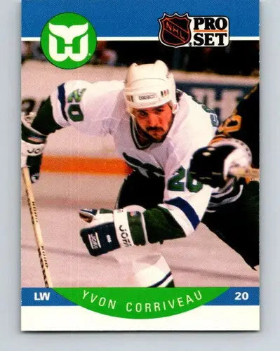 1990-91 Pro Set #100 Yvon Corriveau NM-MT Whalers - Hockey Card Single
