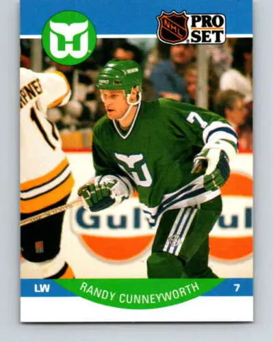 Randy Cunneyworth hockey card from 1990-91 Pro Set with original gloss, NM-MT condition