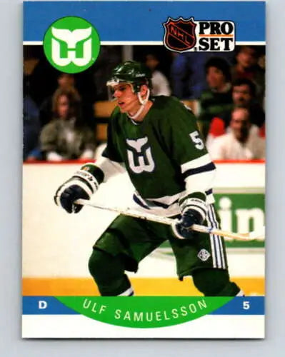1990-91 Pro Set #109 Ulf Samuelsson NM-MT Whalers original gloss hockey card