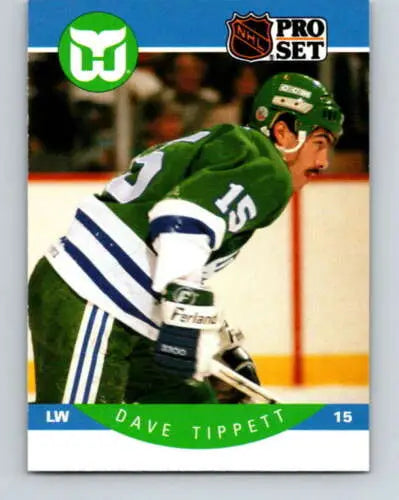 Dave Tippett hockey card 1990-91 Pro Set #111 original gloss NM-MT Whalers