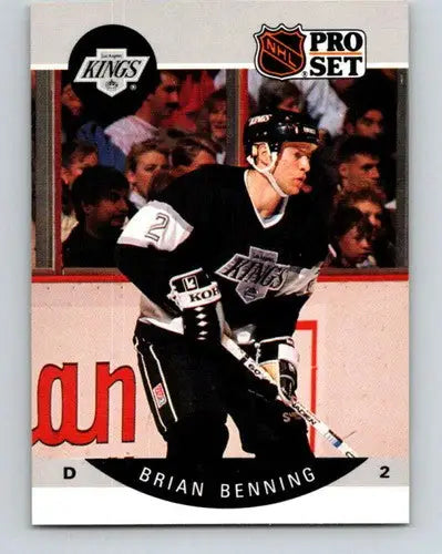 Original gloss 1990-91 Pro Set Brian Benning hockey card Kings sports cards