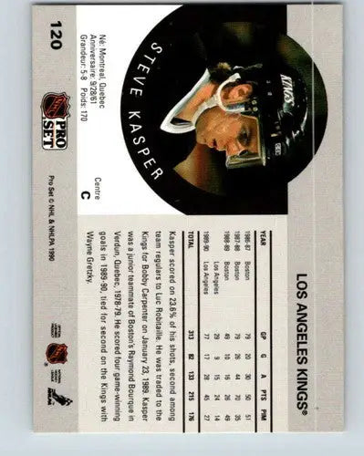 1990-91 Pro Set #120 Steve Kasper NM-MT Kings - Hockey Card Single
