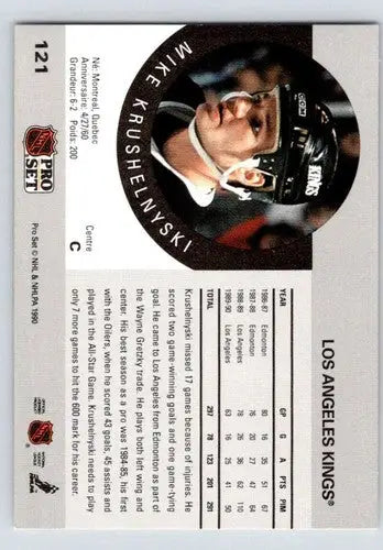 1990-91 Pro Set #121B Mike Kushelnyski NM-MT Kings COR - Hockey Card Single