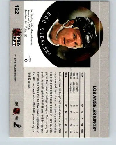 1990-91 Pro Set #122 Bob Kudelski NM-MT RC Rookie Kings - Hockey Card Single