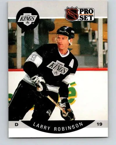 1990-91 Pro Set Larry Robinson hockey card with original gloss featuring Kings team