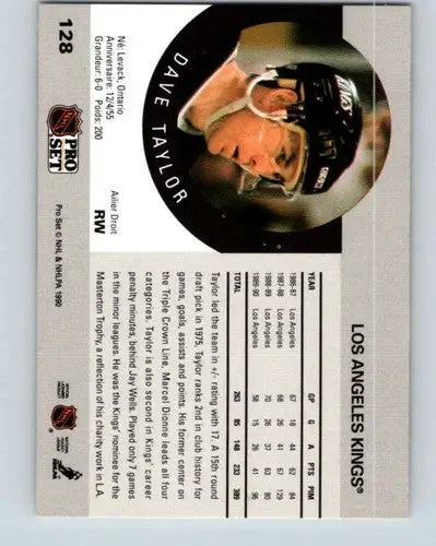 1990-91 Pro Set Dave Taylor hockey card with original gloss from Simply Sandoval