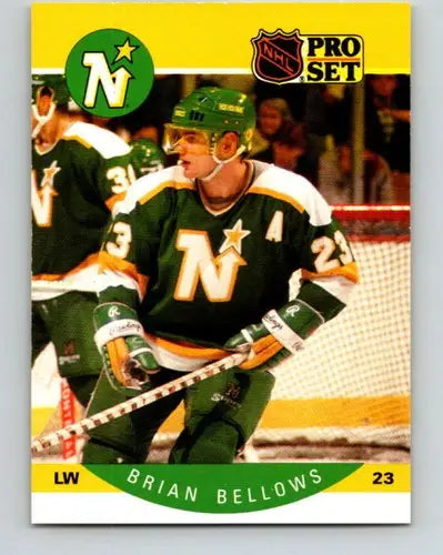 Original gloss of Brian Bellows hockey card from 1990-91 Pro Set North Stars