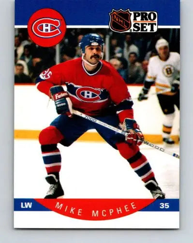 1990-91 Pro Set #155 Mike McPhee NM-MT Canadiens - Hockey Card Single