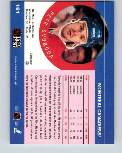 1990-91 Pro Set #161 Petr Svoboda NM-MT Canadiens - Hockey Card Single