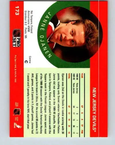 1990-91 Pro Set #173 Janne Ojanen NM-MT NJ Devils - Hockey Card Single