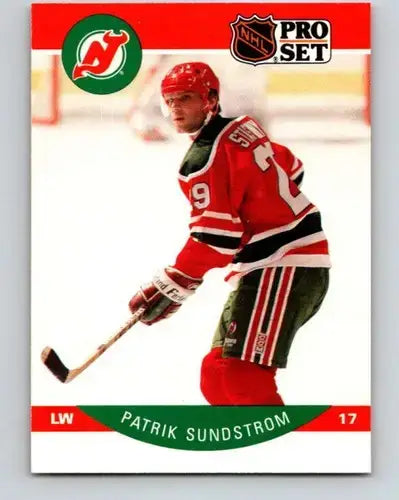 1990-91 Pro Set #176A Patrik Sundstrom NM-MT NJ Devils ERR - Hockey Card Single