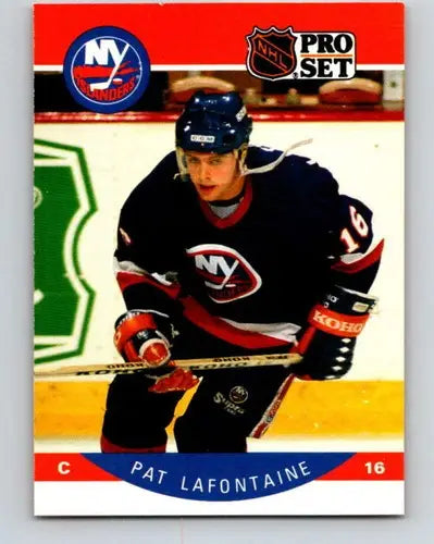 Original gloss Pat LaFontaine hockey card from 1990-91 Pro Set simply sandoval NM MT NY Islanders