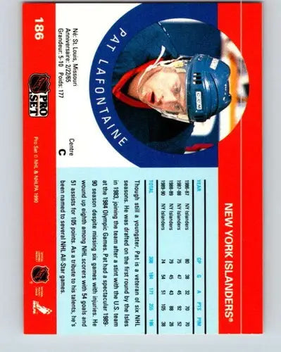 Original gloss 1990-91 Pro Set Pat LaFontaine hockey card NY Islanders