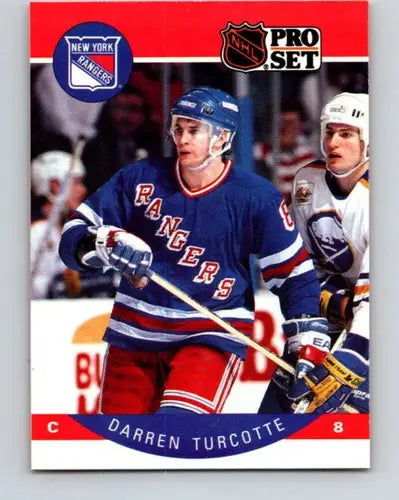 Original gloss of Darren Turcotte hockey card from Pro Set 1990-91 Rookie collection