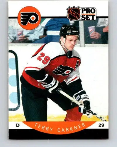 1990-91 Pro Set #212 Terry Carkner NM Near Mint Flyers - Hockey Card Single