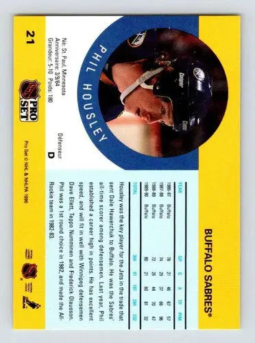 1990-91 Pro Set #21B Phil Housley NM-MT Sabres COR - Hockey Card Single