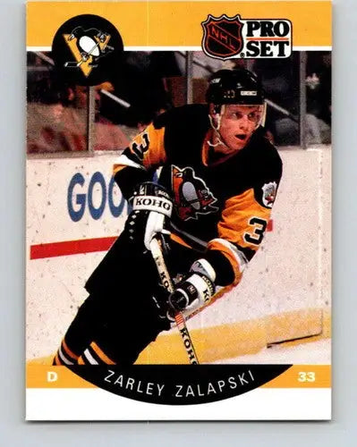 1990-91 Pro Set #242 Zarley Zalapski NM Near Mint Penguins - Hockey Card Single