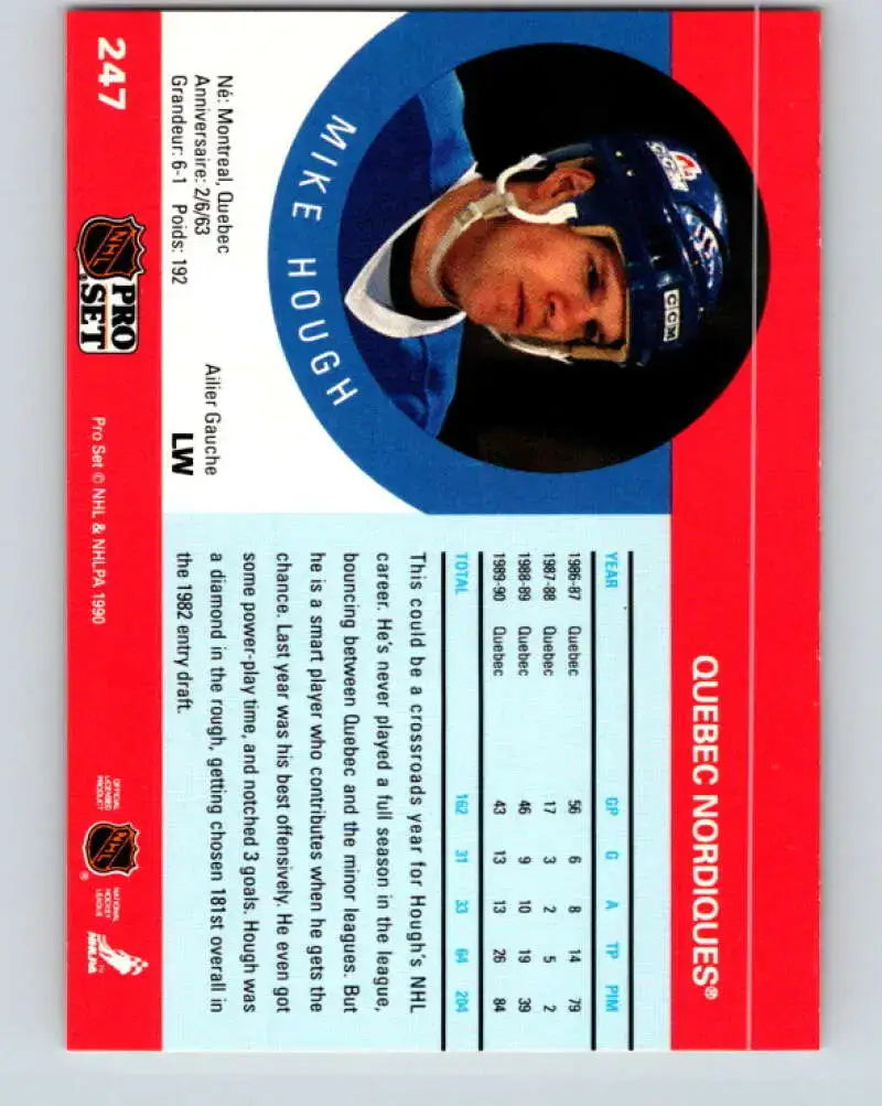1990-91 Pro Set #247 Mike Hough NM Near Mint Maple Leafs - Hockey Card Single