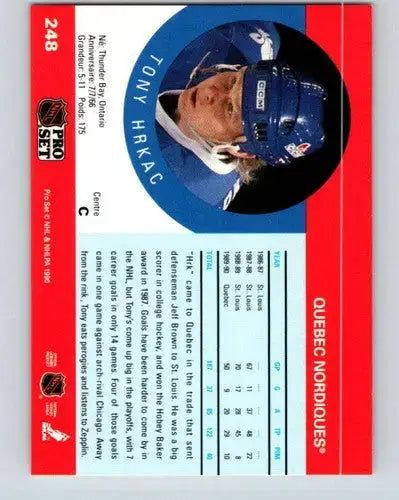 1990-91 Pro Set #248 Tony Hrkac NM Near Mint Maple Leafs - Hockey Card Single