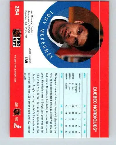 1990-91 Pro Set #254 Tony McKegney NM-MT Maple Leafs - Hockey Card Single